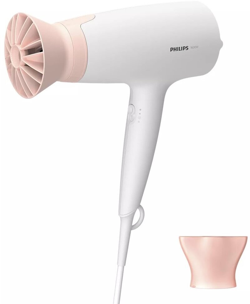 Фен Philips BHD300/10 ThermoProtect, белый/розовый