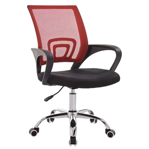 Кресло офисное OC-9030 хром, черное, компьютерное, сетка