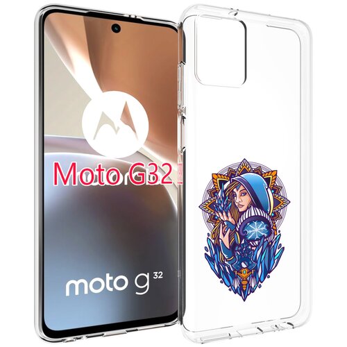 Чехол MyPads кристал мейден дота 2 для Motorola Moto G32 задняя-панель-накладка-бампер