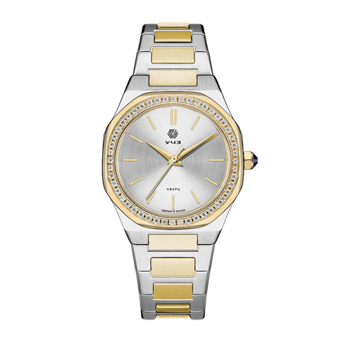 Наручные часы УЧЗ 3013B-1, золотой, серебряный