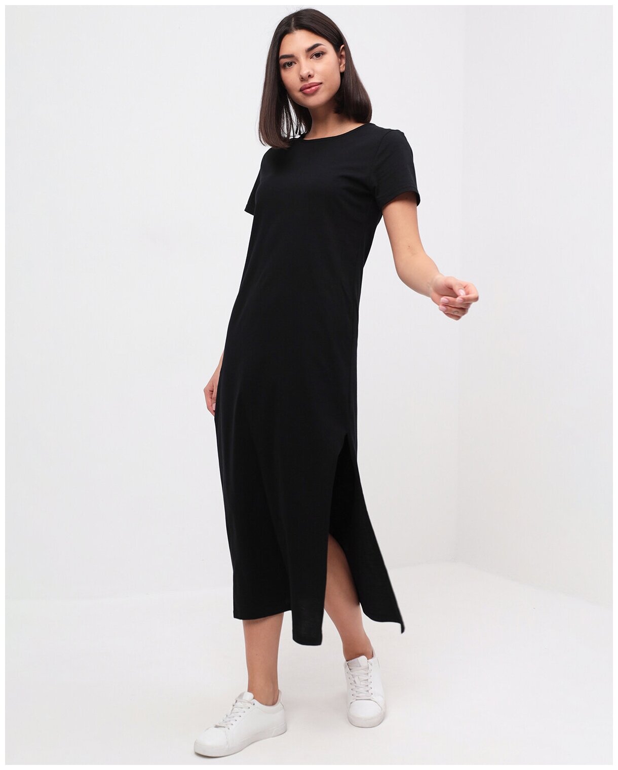 Платье-футболка женское HappyFox HF1301N размер 50 цвет черный