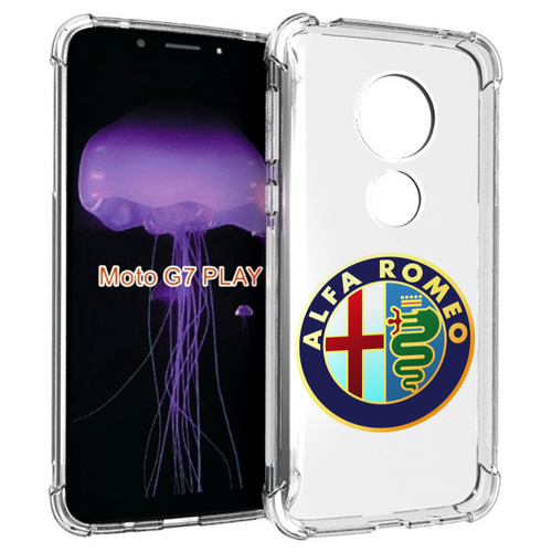 Чехол MyPads альфа-ромео-2 мужской для Motorola Moto G7 Play задняя-панель-накладка-бампер