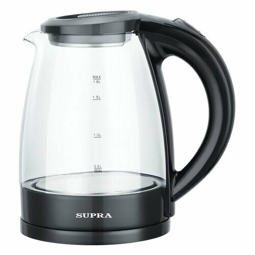 Чайник электрический Supra KES-1853G 1500Вт черный и прозрачный 200000₽