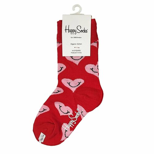 Носки Happy Socks, размер 28/31, красный, розовый