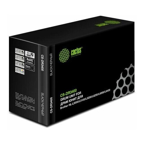 Фотобарабан CACTUS CS-DR3400 для Brother HL-L5000L5100L5200L6250L6300L6400 ресурс 30000 страниц 1765₽