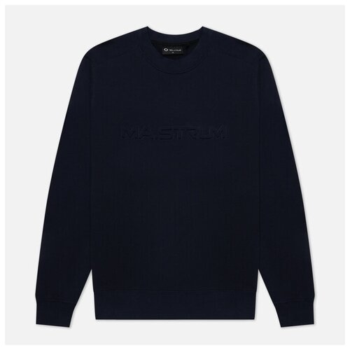 фото Мужская толстовка ma.strum embossed logo crew neck синий , размер xxxl