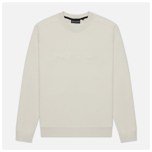 фото Мужская толстовка ma.strum embossed logo crew neck бежевый , размер xs