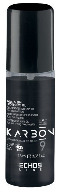 Echosline Karbon 9 Масло Charcoal Pool&Sun Protective Oil, 115 мл, бутылка