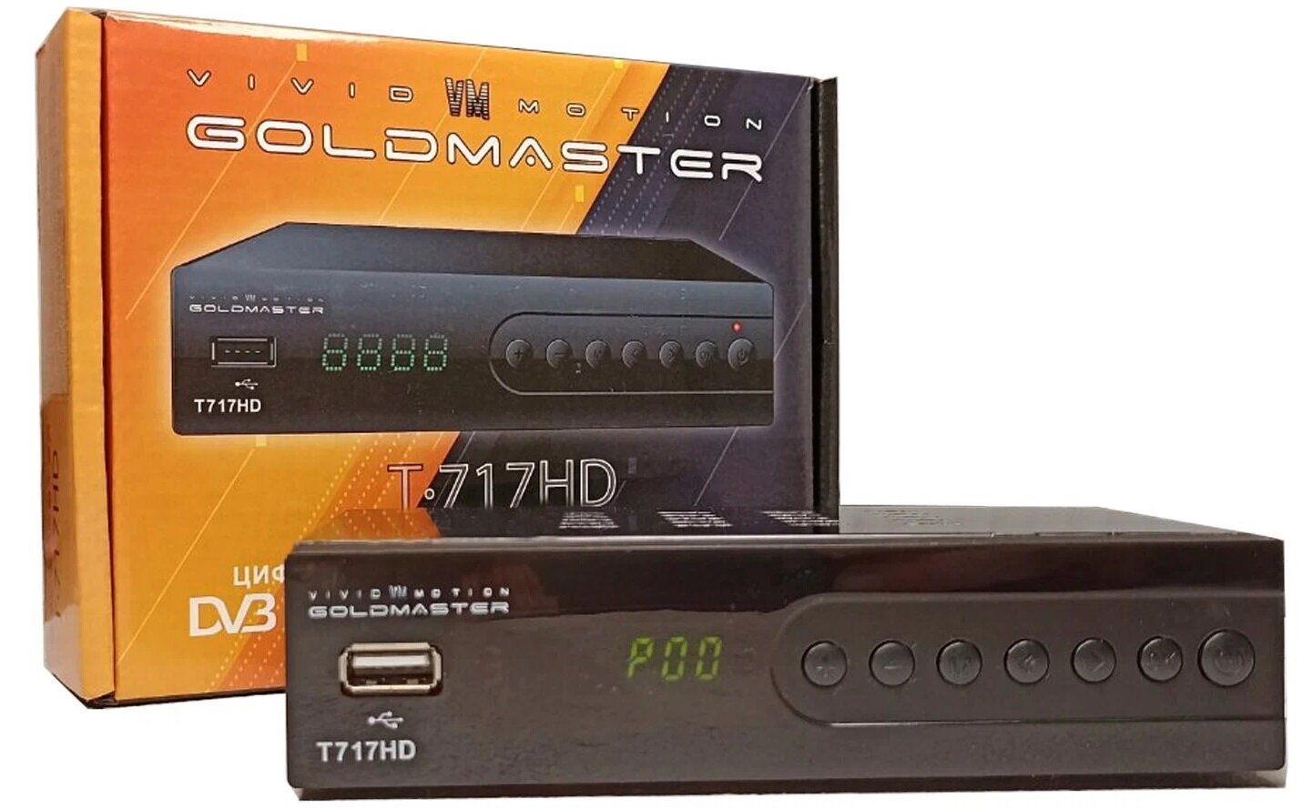 Цифровой ТВ приемник GoldMaster T-717HD (DVB-T2/C/IPTV) Цифровая приствка, ресивер