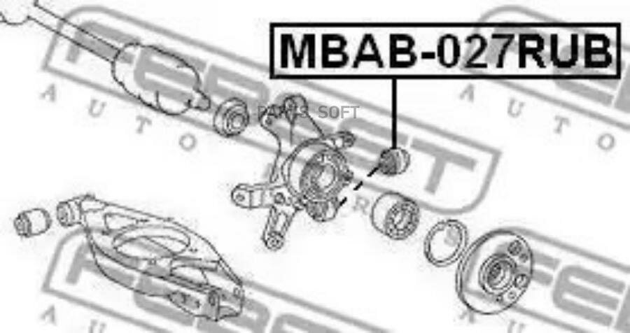 FEBEST MBAB027RUB MBAB027RUB_сайлентблок задней цапфы!\ MB W124-W210 85>