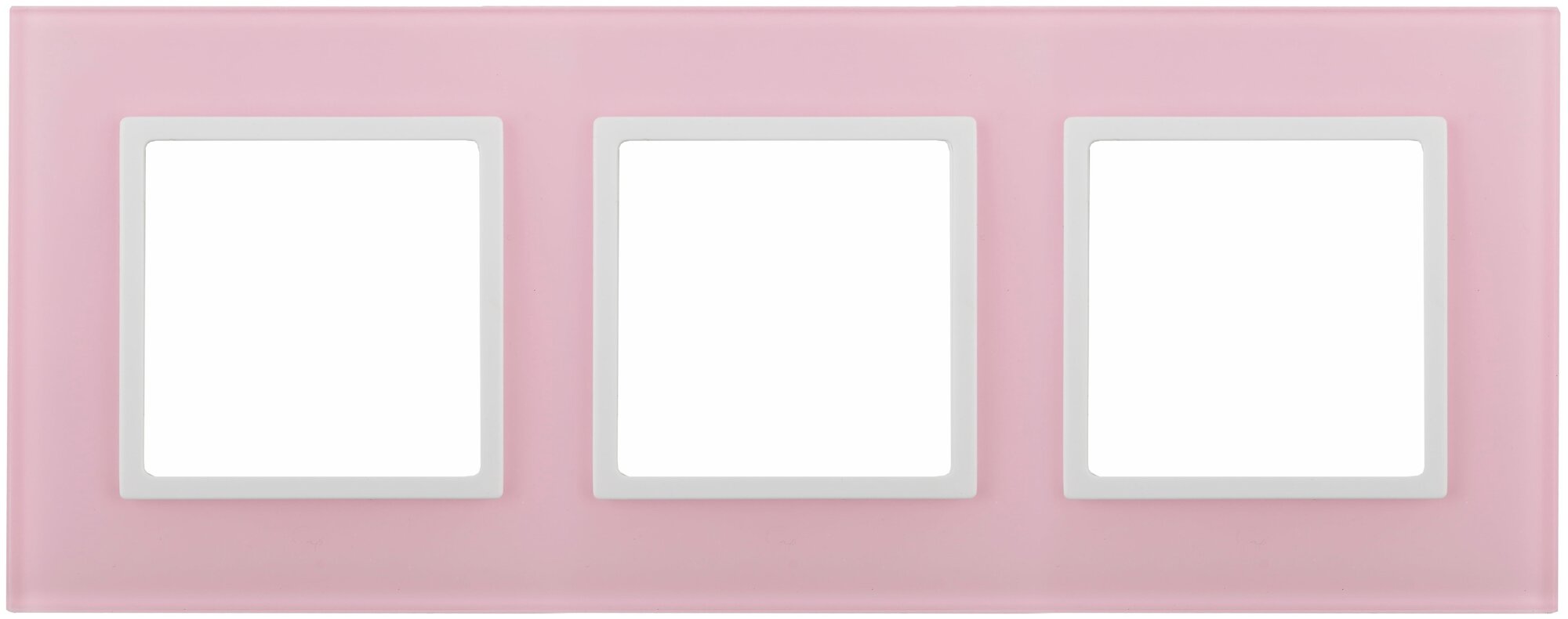 ЭРА 14-5103-30 ЭРА Рамка на 3 поста, стекло, Эра Elegance, розовый+бел (5/25/900)