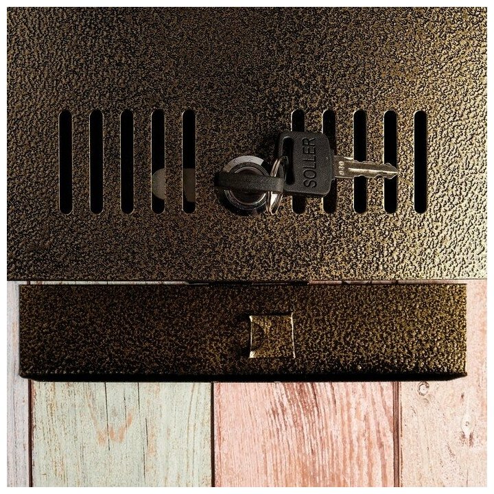 Ящик почтовый с замком, вертикальный, 31х21х4 см, бронза 3324575 - фотография № 5
