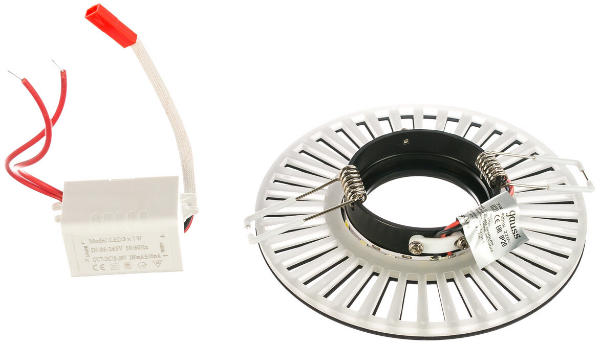 BL135 Светильник Backlight Кругл./узор. Черный, Gu5.3, 3W, LED 4000K 1/40 Gauss - фото №11