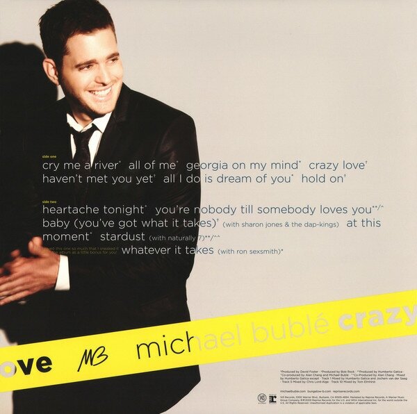 Michael Buble "Crazy Love" Виниловая пластинка Warner Music - фото №5