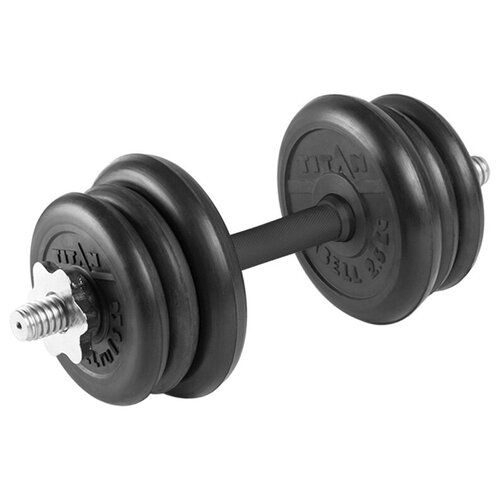 Гантель разборная 12 кг TITAN Barbell - d26, Комплектация №2 с обрезиненной ручкой