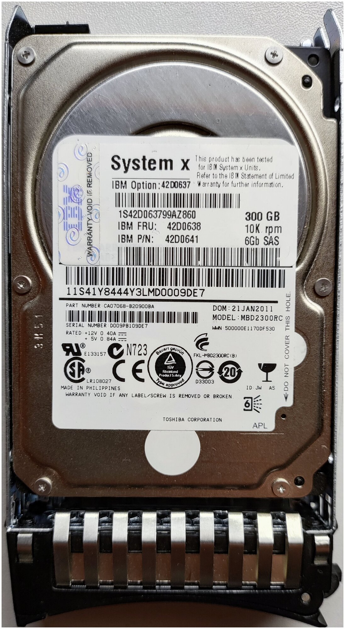 Жесткий диск IBM 300GB 10K SAS 2.5 HDD [42D0641]