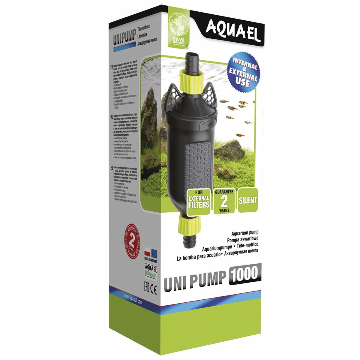 Aquael Насос проточный UNI PUMP 1000 (1000 л/ч, 15 Вт, h = 145 см) - фото №7