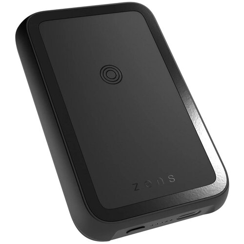 внешний аккумулятор powerbank 10000 mah с дисплеем корпус матовый soft touch черный Внешний аккумулятор Zens Magnet Wireless Powerbank 4000 mAh ZEPP02M/00 (Black)