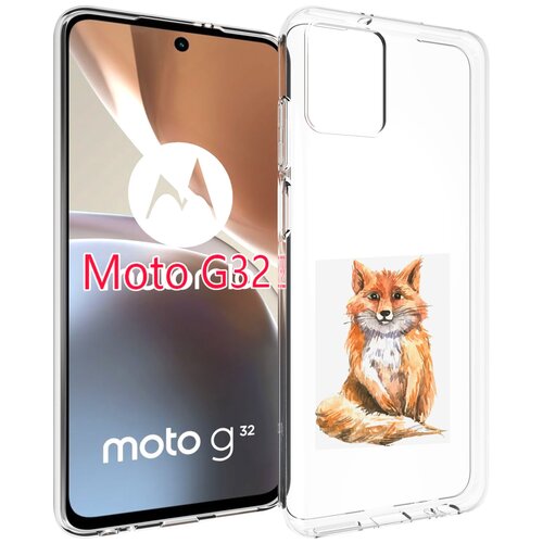 Чехол MyPads детская лиса для Motorola Moto G32 задняя-панель-накладка-бампер