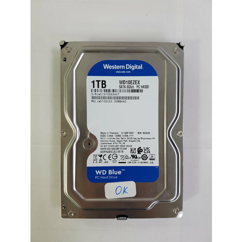 Жёсткий диск HDD 1 Tb SATA 6Gbs Western Digital Blue 35 7200rpm 64Mb 934800₽