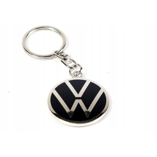 Брелок Volkswagen Logo Keyring, Black and Chrome, 37 mm., артикул 000087010BQ