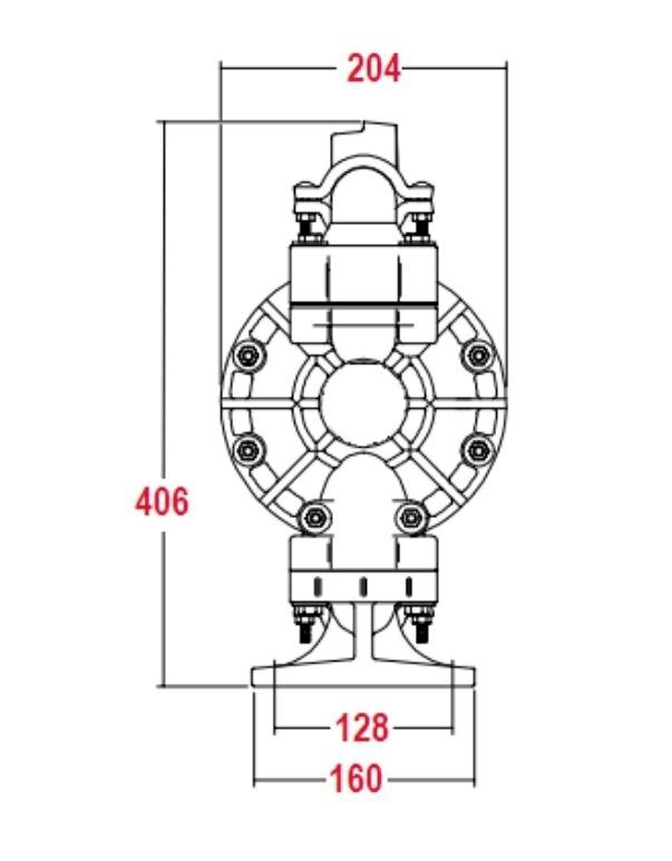 Насосы Бочковые Мембранный насос 6661F-344-C