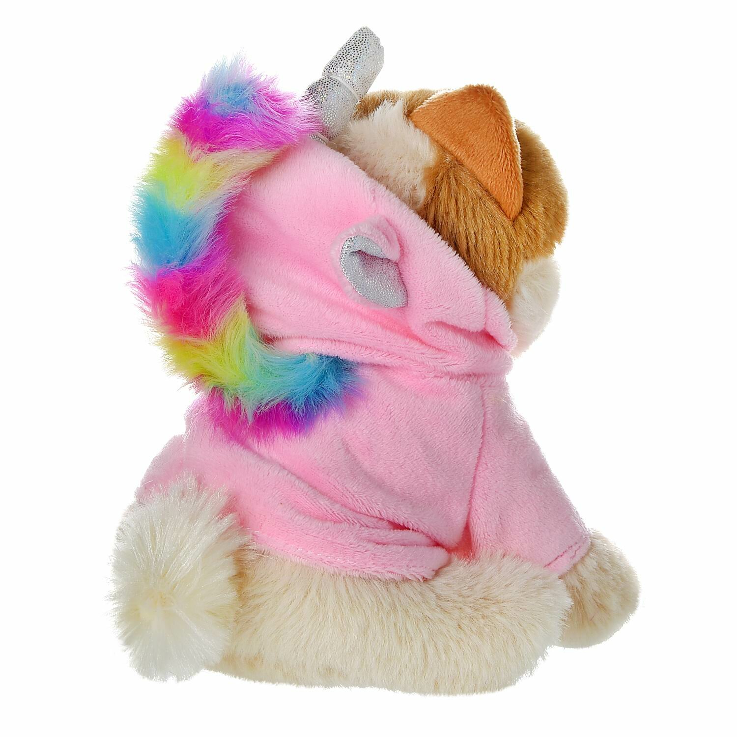 Мягкая игрушка Abtoys Модные питомцы. Собачка в розовом костюме Единорожки, 18см M4874