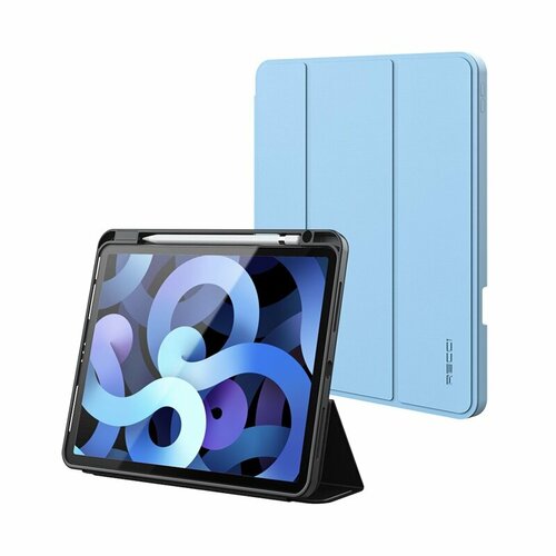 Чехол для iPad 10.2/10.5 Pro/Air 4/5 (2018/2020/2021), RECCI Protective Case with Pencil Holder, Голубой голубой