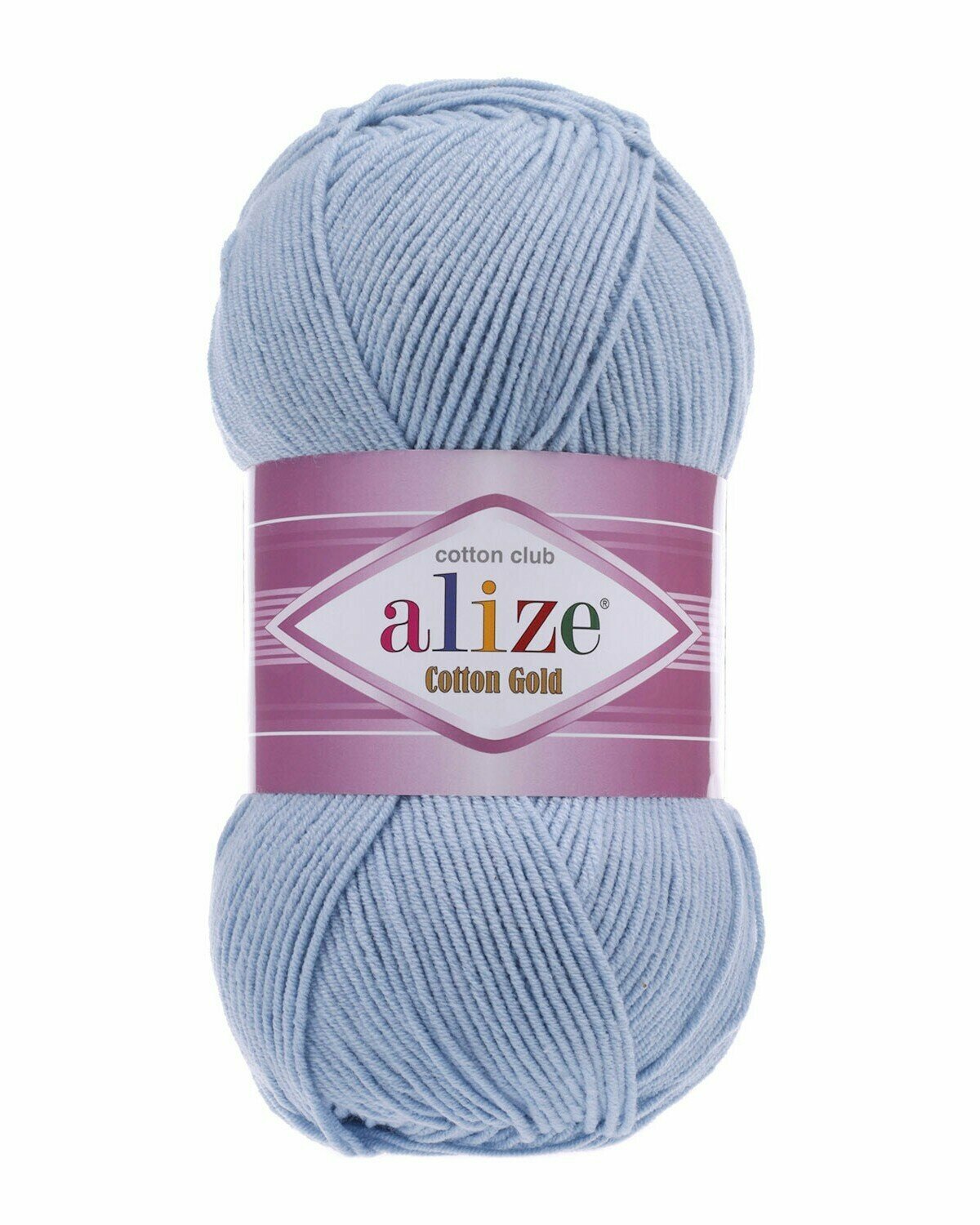 Пряжа Alize Cotton Gold (Ализе Коттон Голд) - 3 мотка 40 голубой 55% хлопок, 45% акрил 330м/100г