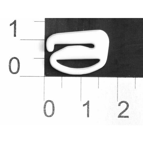 Крючок для бюстгальтера Пластик 1209S белый ш.12мм (уп.50 шт.) 