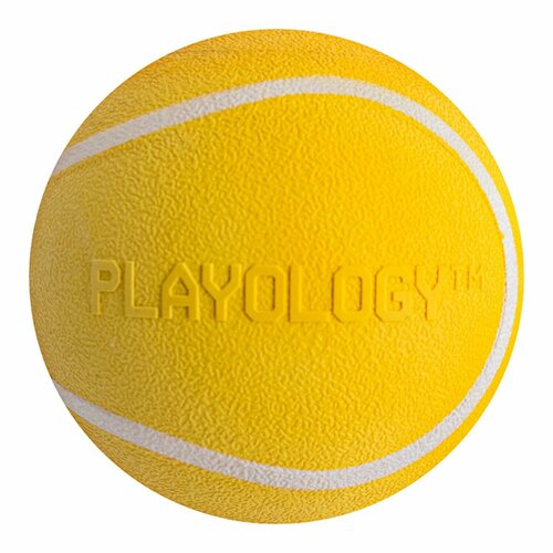 Игрушка для собак Playology Squeaky chew Ball XL, размер 8см, желтый