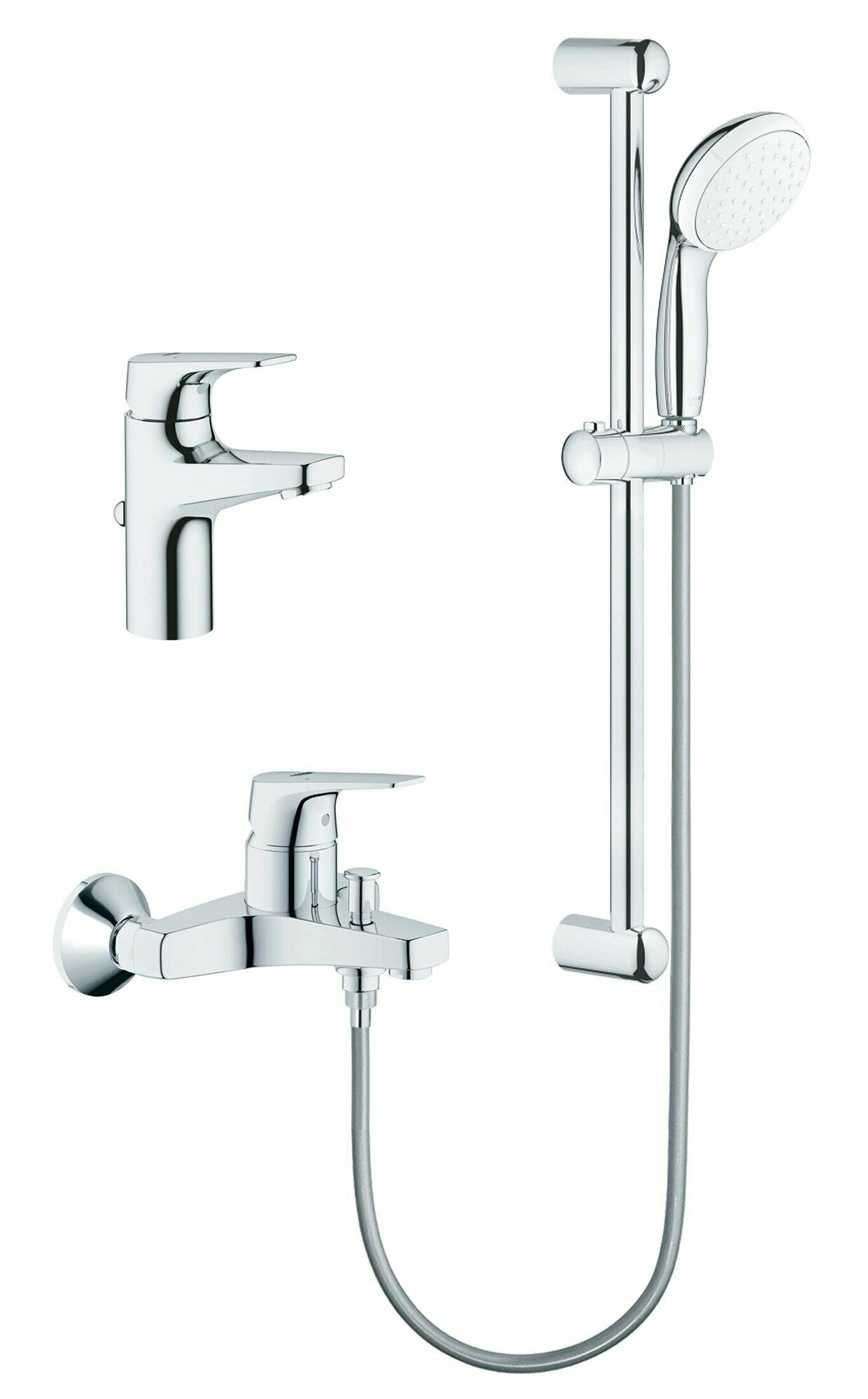 Комплект смесителей для ванной Grohe BauFlow хром