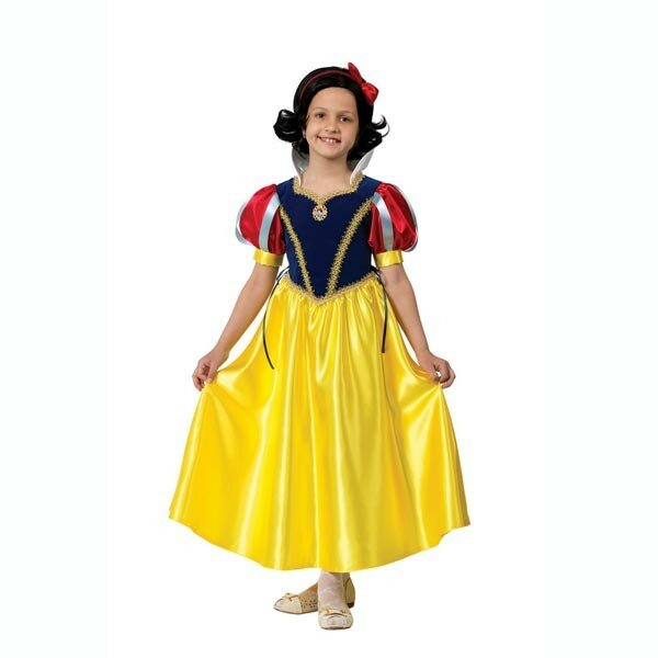 Детский карнавальный костюм Принцесса Белоснежка желтый/синий , рост 122 см