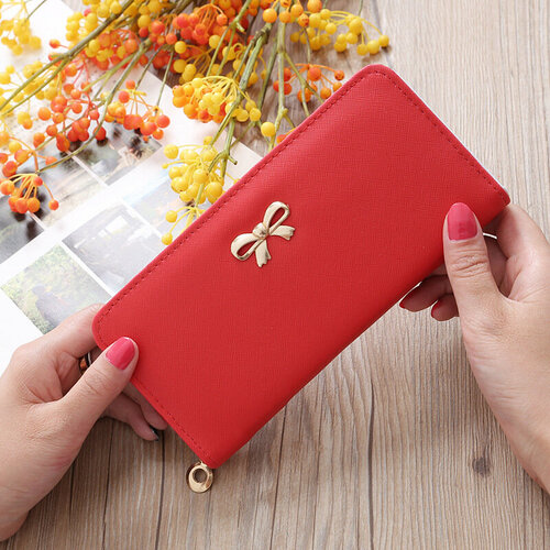 фото Кошелек , фактура зернистая, красный wasabi trend