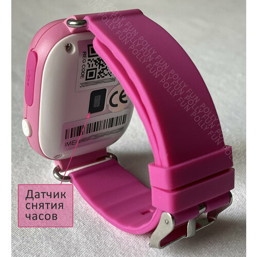 Детские часы PollyFun, GPS + WIFI, розовый (Q80, Q90, GW100)