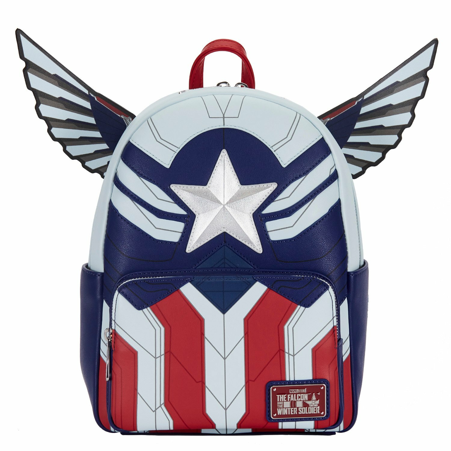Сумка рюкзак Loungefly Сокол в виде Капитана Америка из вселенной Марвел Falcon Captain America Cosplay