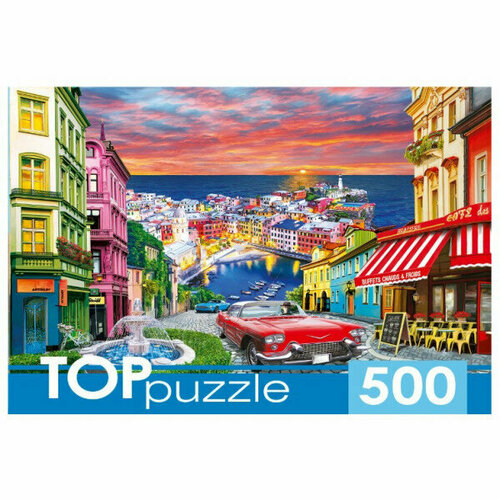 TOPpuzzle. Пазлы 500 элементов. П500-4958 итальянский город У моря