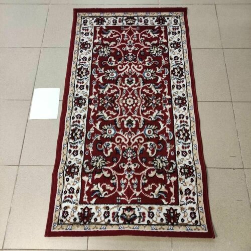 Ковер Классический БАЛ текстиль OSCAR NATUREL KZ Q024A , , цвет Красный; Бежевый, из нитей БЦФ, основа джут, размер 0,8 м на 1,5 м, вес 1,44 кг