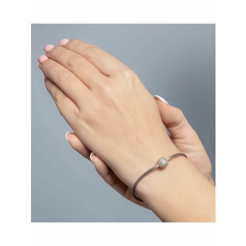 фото Браслет l-silver, серебро, 925 проба, родирование, фианит, длина 21 см.