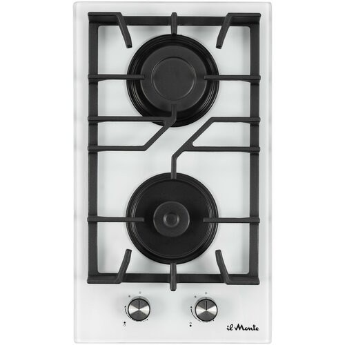 Варочная панель газовая Закаленное стекло 30 см Автоподжиг Чугунные решетки il Monte BH-312G-NSD 1449900₽