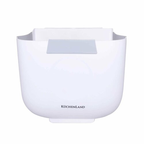 Ведро для мусора, 4 л, складное, подвесное, пластик/резина, серое