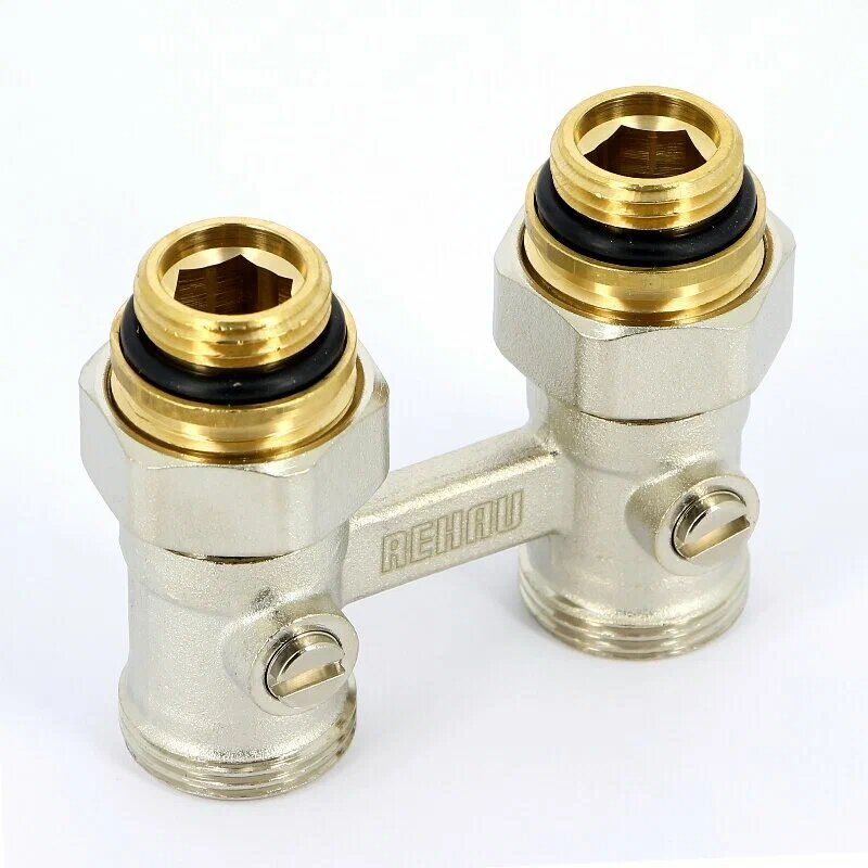 Узел нижнего подключения радиатора прямой 1/2″x3/4″ Рехау