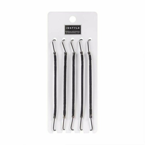 Резинка для волос (с крючками), INSTYLE, 5 шт, в ассортименте