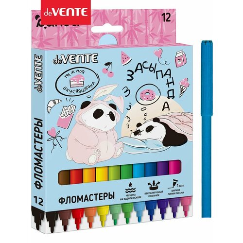 Фломастеры для детей творчество рисование 12 цветов 116₽
