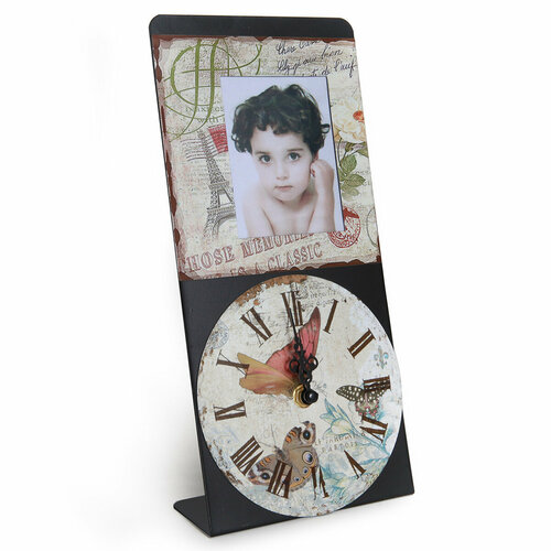 Фоторамка магнитная с часами 14х30х5,5 см, Smiles