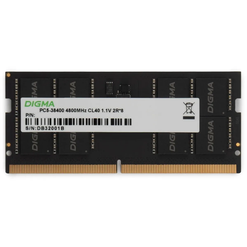 Оперативная память 16Gb DDR5 4800MHz Digma SO-DIMM DGMAS54800016S 5794₽