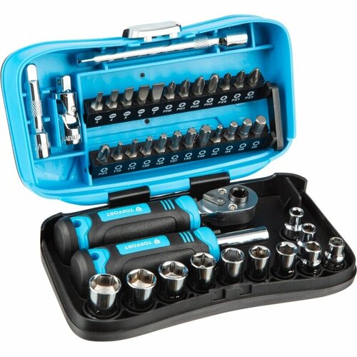 Отвертка Topfort с набором бит 40 предметов 9113140 2720₽