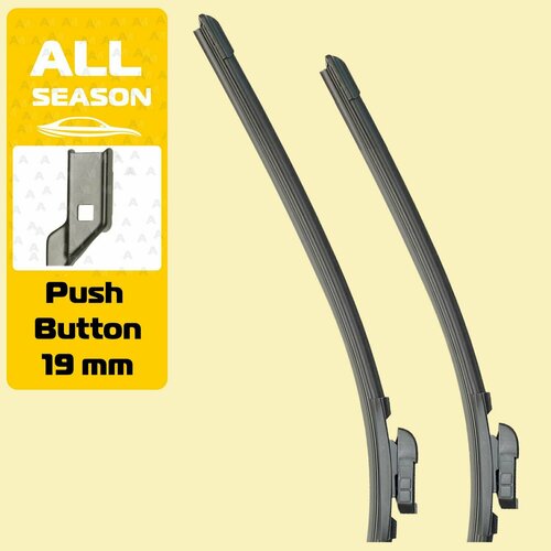 Щетки стеклоочистителя (дворники) бескаркасные для Peugeot Partner (2) / Пежо Партнер минивэн 2-й рест. 2015-2022 комплект 2 шт. 600мм-430мм