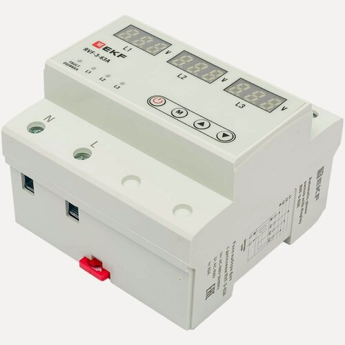 Изображение товара Реле выбора фаз с дисплеем EKF RVF-3-63А PROxima RVF-3-63a