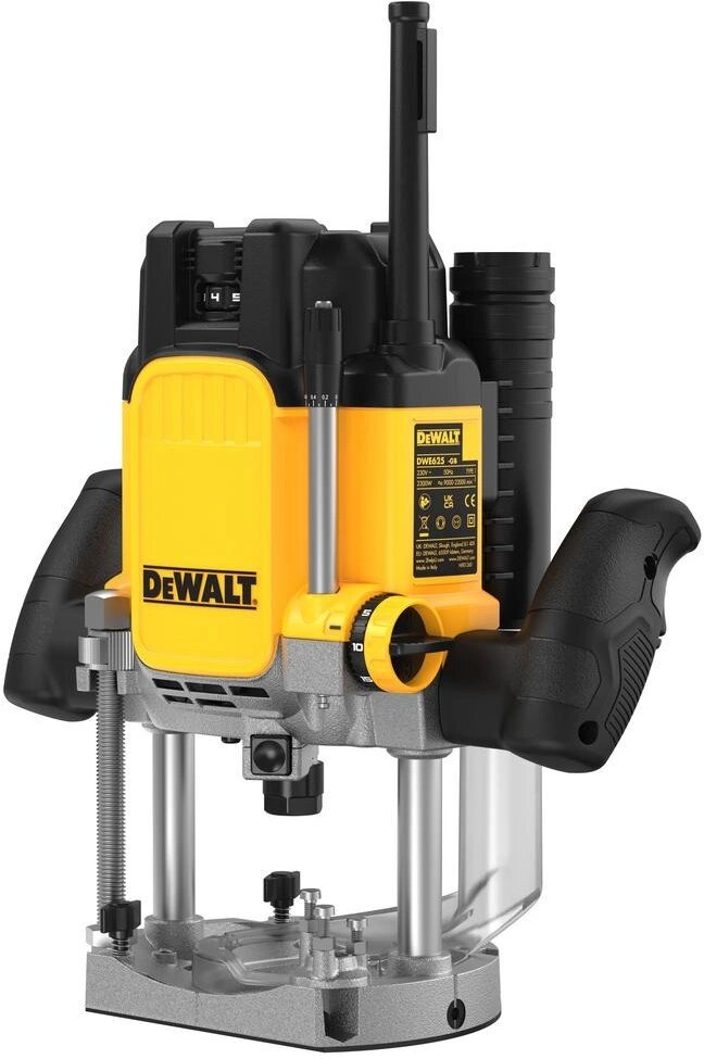Фрезер DeWalt DWE625-QS 2300Вт 22000об/мин макс. ход:50мм Защитный кожух Встроенная подсветка
